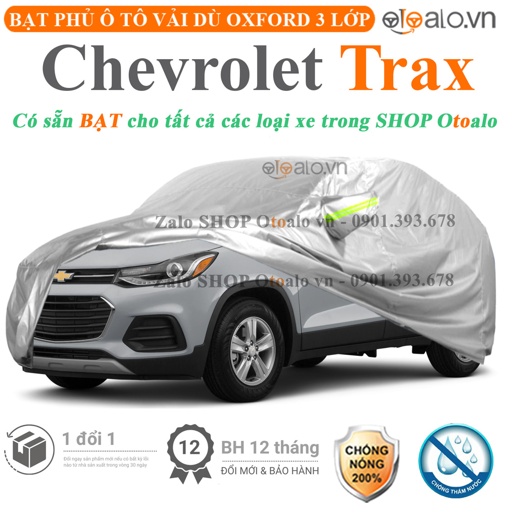 Bạt che phủ xe Chevrolet Trax 3 lớp cao cấp - OTOALO Bạt che phủ xe Chevrolet Trax 3 lớp cao cấp - OTOALO