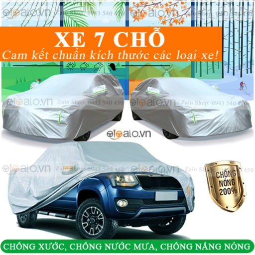 Bạt phủ ô tô 7 chỗ 3 Lớp Cao Cấp - OTOALO