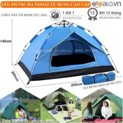 Lều cắm trại dã ngoại picnic phượt vải dù tự bung có lưới chống muỗi cao cấp - OTOALO