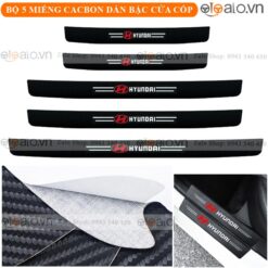 Nẹp cacbon chống xước bậc cốp xe Hyundai cao cấp - OTOALO