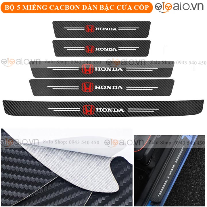 Nẹp cacbon chống xước bậc cốp xe Honda cao cấp - OTOALO