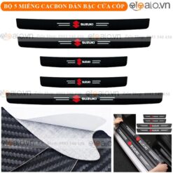 Nẹp cacbon chống xước bậc cốp xe Suzuki cao cấp - OTOALO