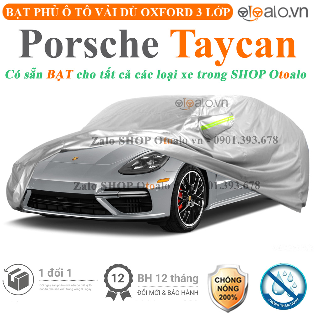 Bạt che phủ xe Porsche Taycan 3 lớp cao cấp - OTOALO Bạt che phủ xe Porsche Taycan 3 lớp cao cấp - OTOALO