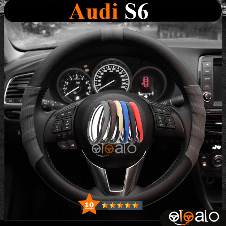 Bọc vô lăng Sparco Audi S6 da PU cao cấp - OTOALO Bọc vô lăng Sparco Audi S6 da PU cao cấp - OTOALO