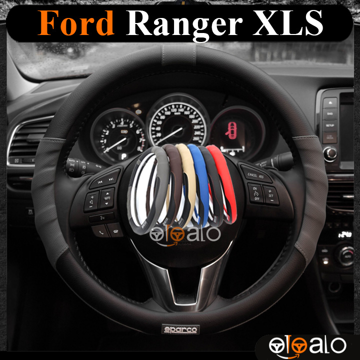 Bọc vô lăng Sparco Ford Ranger XLS da PU cao cấp - OTOALO Bọc vô lăng Sparco Ford Ranger XLS da PU cao cấp - OTOALO