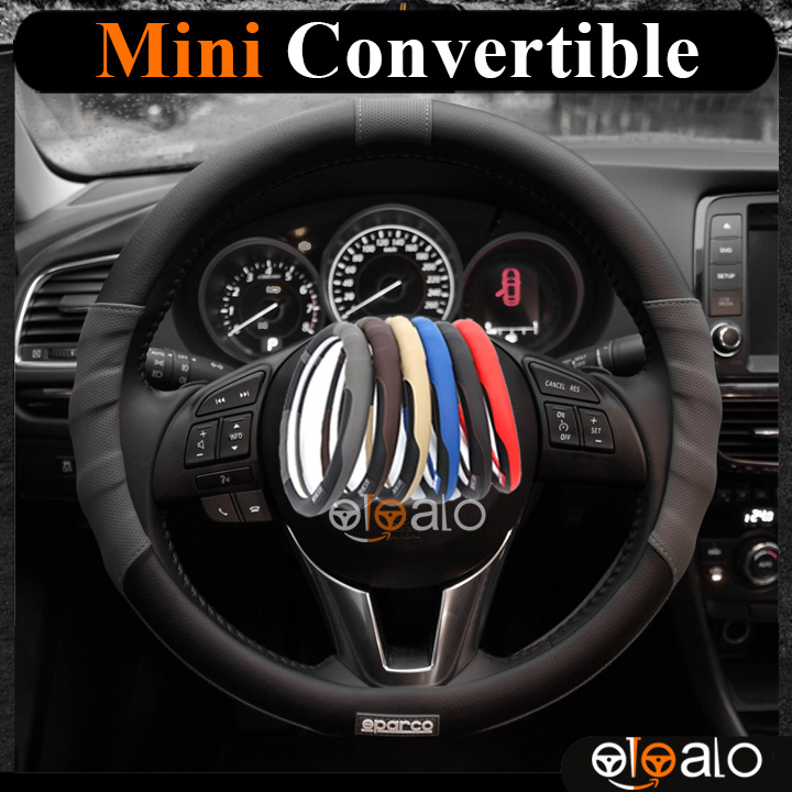 Bọc vô lăng Sparco MINI Convertible da PU cao cấp - OTOALO Bọc vô lăng Sparco MINI Convertible da PU cao cấp - OTOALO