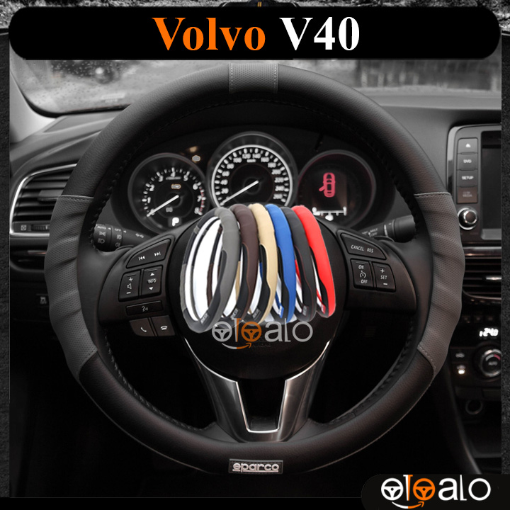 Bọc vô lăng Sparco Volvo V40 da PU cao cấp - OTOALO Bọc vô lăng Sparco Volvo V40 da PU cao cấp - OTOALO
