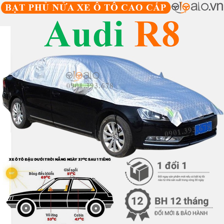 Bạt phủ nóc xe Audi R8 vải dù 3 lớp - OTOALO Bạt phủ nóc xe Audi R8 vải dù 3 lớp - OTOALO