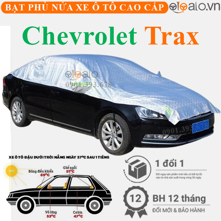 Bạt phủ nóc xe Chevrolet Trax vải dù 3 lớp - OTOALO Bạt phủ nóc xe Chevrolet Trax vải dù 3 lớp - OTOALO