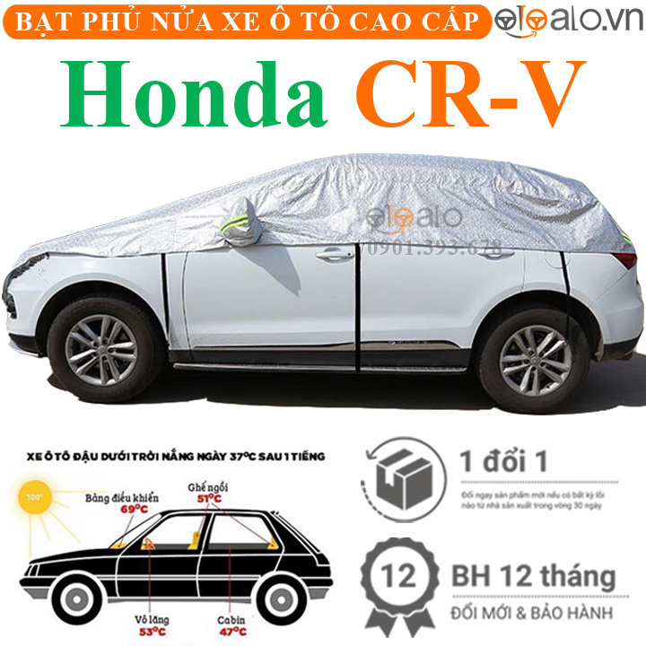 Bạt phủ nóc xe Honda CRV vải dù 3 lớp - OTOALO Bạt phủ nóc xe Honda CRV vải dù 3 lớp - OTOALO
