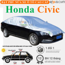 Bạt phủ nóc xe Honda Civic vải dù 3 lớp - OTOALO