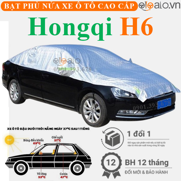 Bạt phủ nóc xe Hongqi H6 vải dù 3 lớp - OTOALO Bạt phủ nóc xe Hongqi H6 vải dù 3 lớp - OTOALO