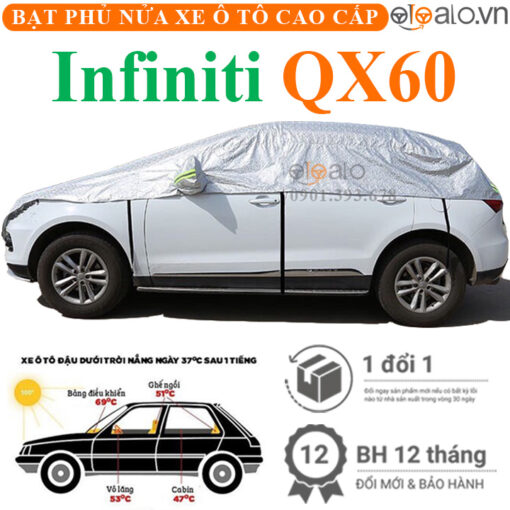 Bạt phủ nóc xe Infiniti QX60 vải dù 3 lớp - OTOALO