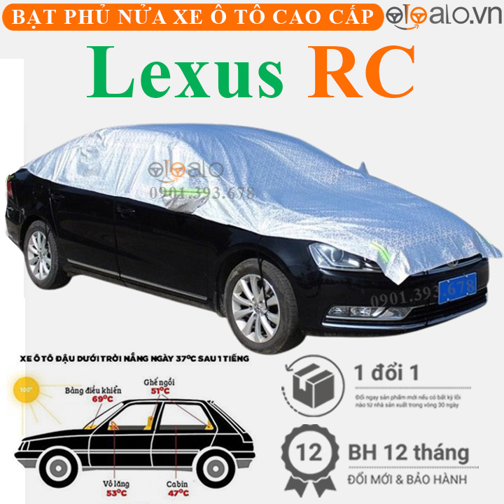Bạt phủ nóc xe Lexus RC 300 vải dù 3 lớp - OTOALO Bạt phủ nóc xe Lexus RC 300 vải dù 3 lớp - OTOALO