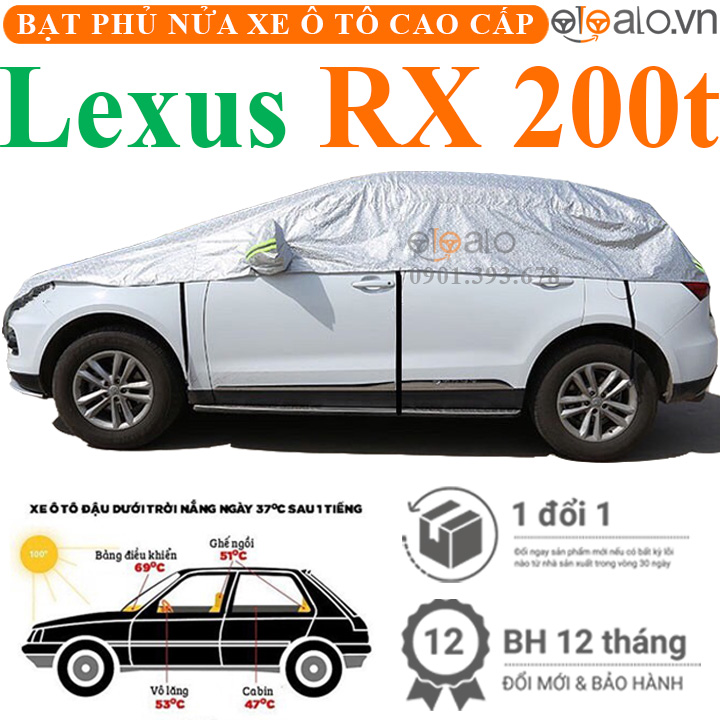 Bạt phủ nóc xe Lexus RX 200t vải dù 3 lớp - OTOALO Bạt phủ nóc xe Lexus RX 200t vải dù 3 lớp - OTOALO