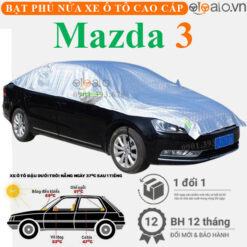 Bạt phủ nóc xe Mazda 3 vải dù 3 lớp - OTOALO