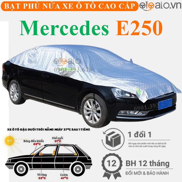 Bạt phủ nóc xe Mercedes Benz E250 vải dù 3 lớp - OTOALO Bạt phủ nóc xe Mercedes Benz E250 vải dù 3 lớp - OTOALO