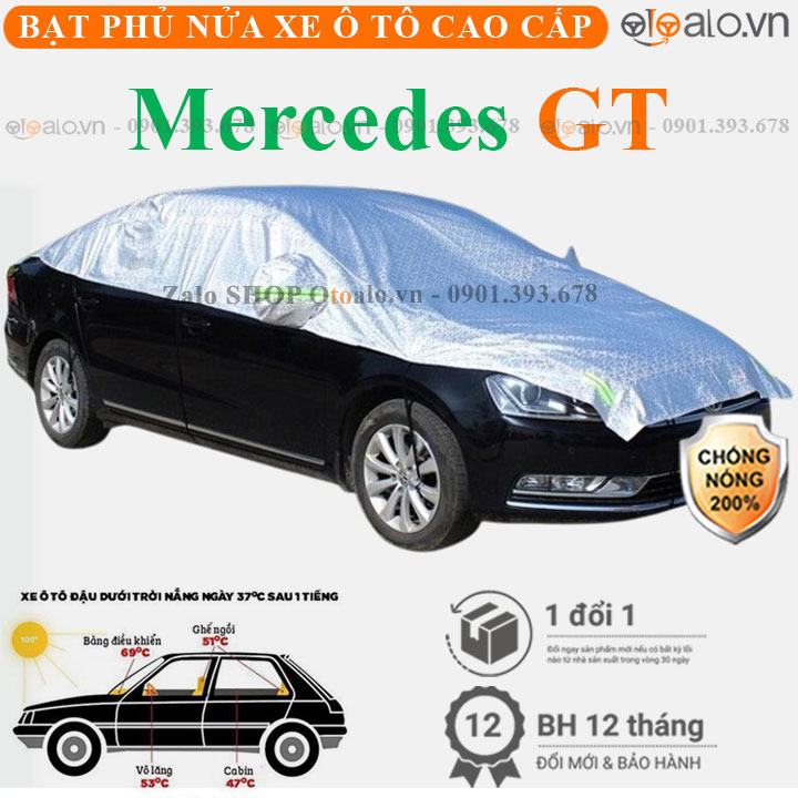 Bạt phủ nóc xe Mercedes Benz GT vải dù 3 lớp - OTOALO Bạt phủ nóc xe Mercedes Benz GT vải dù 3 lớp - OTOALO
