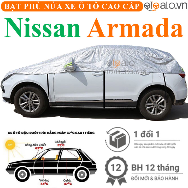 Bạt phủ nóc xe Nissan Armada vải dù 3 lớp - OTOALO Bạt phủ nóc xe Nissan Armada vải dù 3 lớp - OTOALO