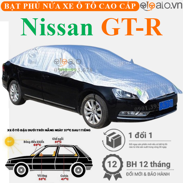 Bạt phủ nóc xe Nissan GT-R vải dù 3 lớp - OTOALO Bạt phủ nóc xe Nissan GT-R vải dù 3 lớp - OTOALO