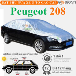Bạt phủ nóc xe Peugeot 208 vải dù 3 lớp - OTOALO