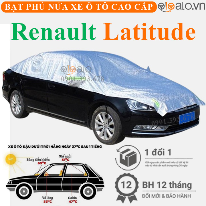 Bạt phủ nóc xe Renault Latitude vải dù 3 lớp - OTOALO Bạt phủ nóc xe Renault Latitude vải dù 3 lớp - OTOALO