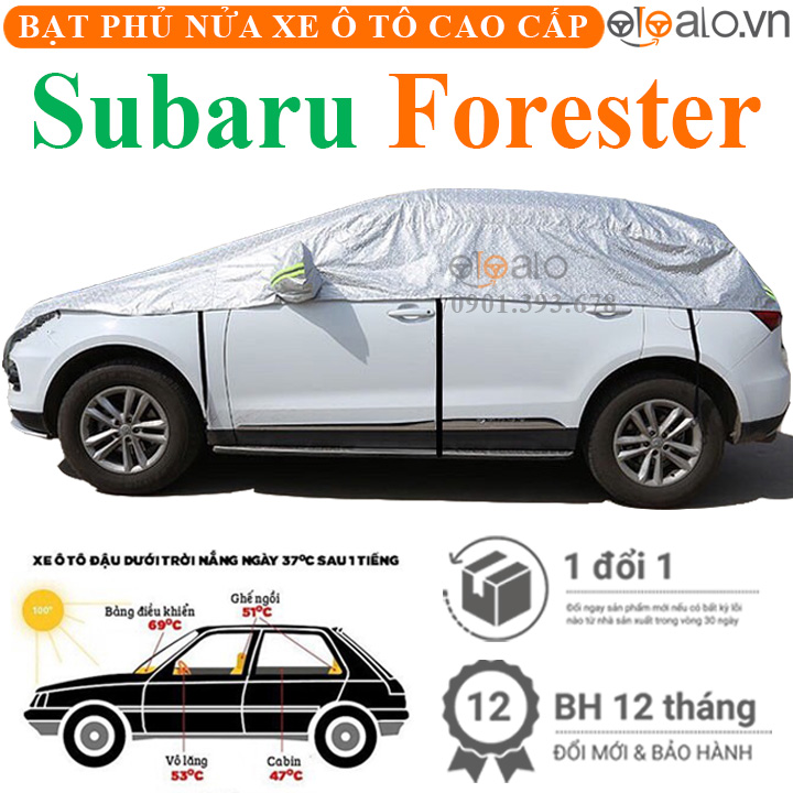 Bạt phủ nóc xe Subaru Forester vải dù 3 lớp - OTOALO Bạt phủ nóc xe Subaru Forester vải dù 3 lớp - OTOALO