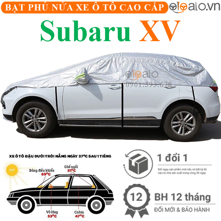 Bạt phủ nóc xe Subaru XV vải dù 3 lớp - OTOALO Bạt phủ nóc xe Subaru XV vải dù 3 lớp - OTOALO