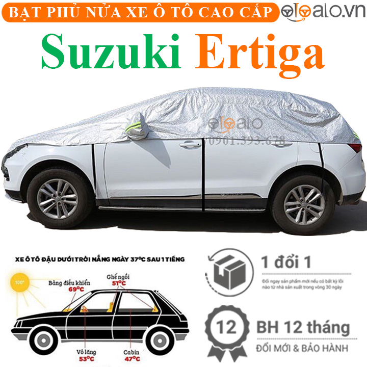 Bạt phủ nóc xe Suzuki Ertiga vải dù 3 lớp - OTOALO Bạt phủ nóc xe Suzuki Ertiga vải dù 3 lớp - OTOALO