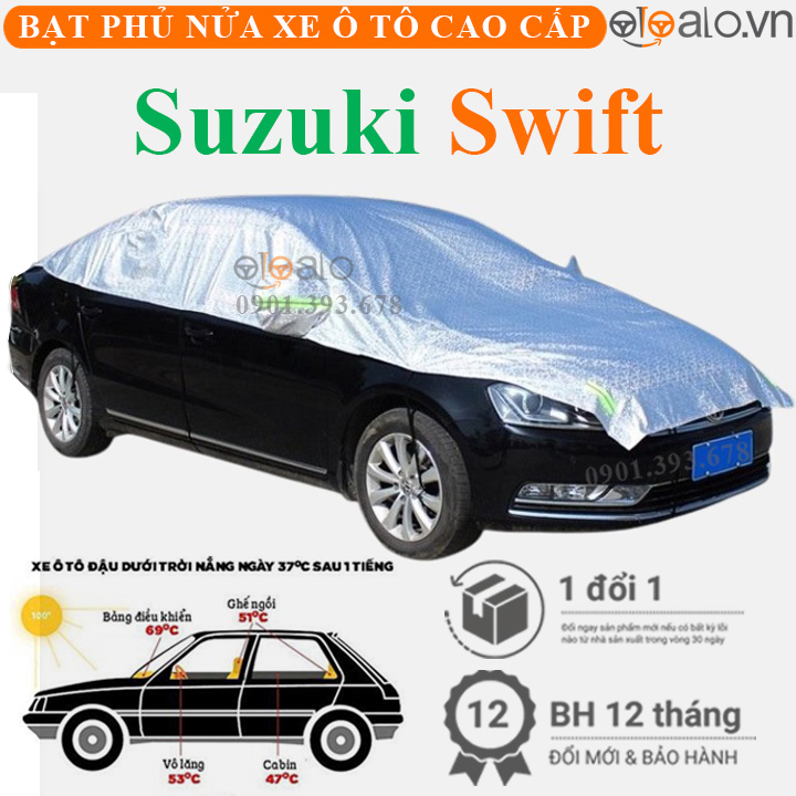 Bạt phủ nóc xe Suzuki Swift vải dù 3 lớp - OTOALO Bạt phủ nóc xe Suzuki Swift vải dù 3 lớp - OTOALO