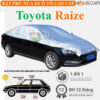 Bạt phủ nóc xe Toyota Raize vải dù 3 lớp - OTOALO