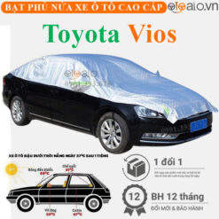 Bạt phủ nóc xe Toyota Vios vải dù 3 lớp - OTOALO