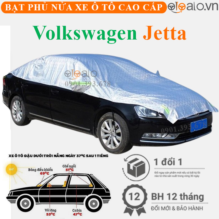 Bạt phủ nóc xe Volkswagen Jetta vải dù 3 lớp - OTOALO Bạt phủ nóc xe Volkswagen Jetta vải dù 3 lớp - OTOALO