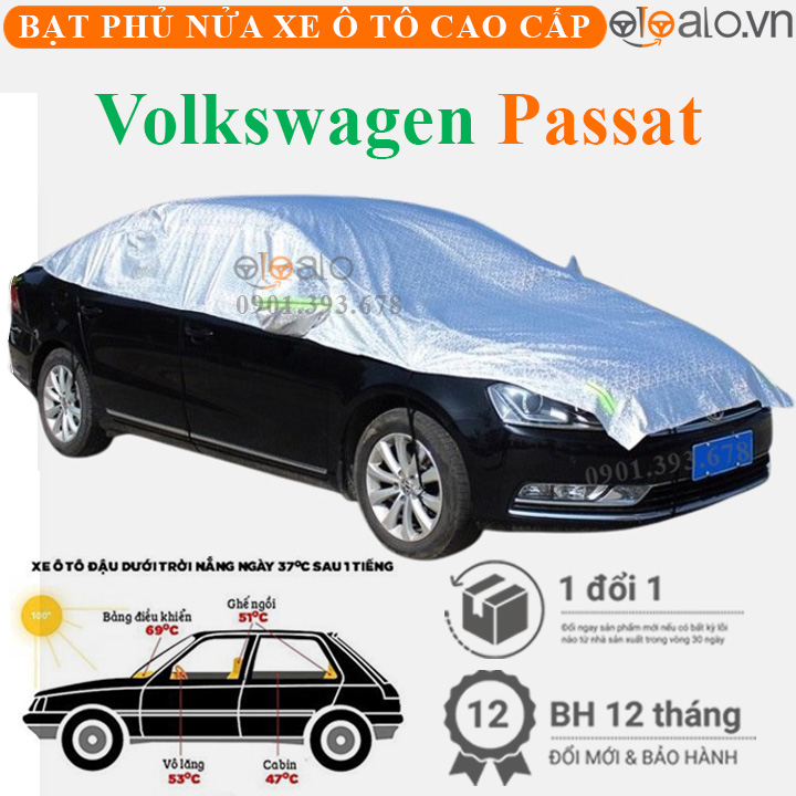 Bạt phủ nóc xe Volkswagen Passat vải dù 3 lớp - OTOALO Bạt phủ nóc xe Volkswagen Passat vải dù 3 lớp - OTOALO