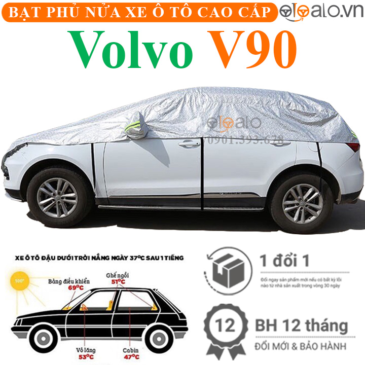 Bạt phủ nóc xe Volvo V90 vải dù 3 lớp - OTOALO Bạt phủ nóc xe Volvo V90 vải dù 3 lớp - OTOALO