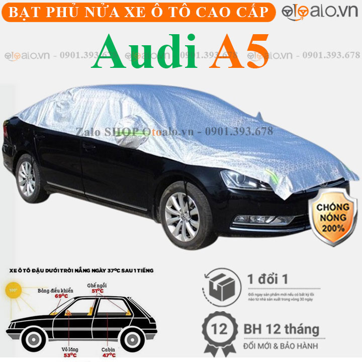 Bạt phủ nóc xe Audi A5 vải dù 3 lớp - OTOALO Bạt phủ nóc xe Audi A5 vải dù 3 lớp - OTOALO