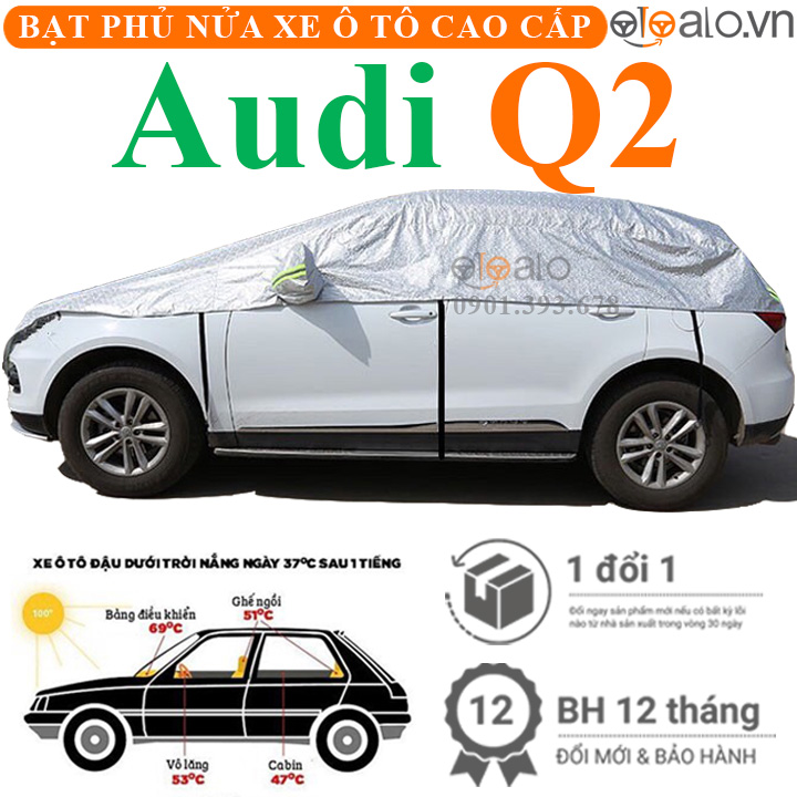 Bạt phủ nóc xe Audi Q2 vải dù 3 lớp - OTOALO Bạt phủ nóc xe Audi Q2 vải dù 3 lớp - OTOALO