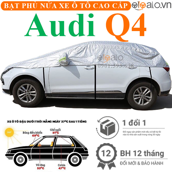 Bạt phủ nóc xe Audi Q4 vải dù 3 lớp - OTOALO Bạt phủ nóc xe Audi Q4 vải dù 3 lớp - OTOALO