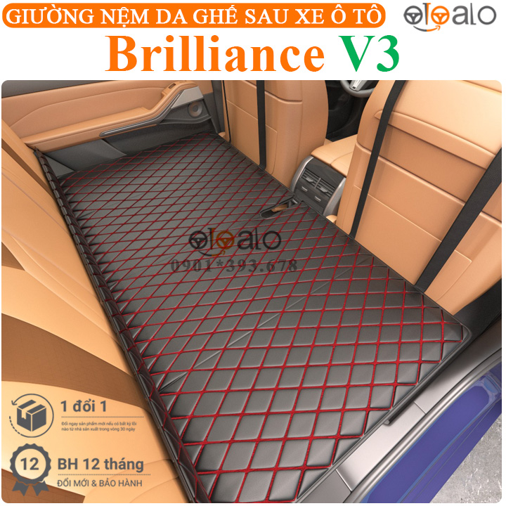 Nệm đệm giường ngủ xe Brilliance V3 da PU cao cấp - OTOALO Nệm đệm giường ngủ xe Brilliance V3 da PU cao cấp - OTOALO