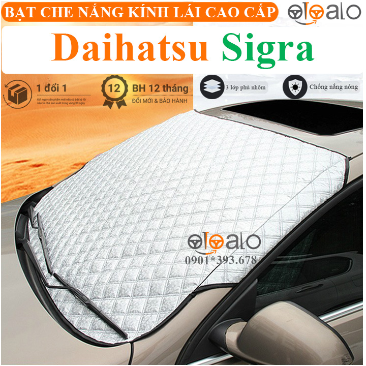 Tấm che nắng xe Daihatsu Sigra vải dù 3 lớp cao cấp - OTOALO Tấm che nắng xe Daihatsu Sigra vải dù 3 lớp cao cấp - OTOALO