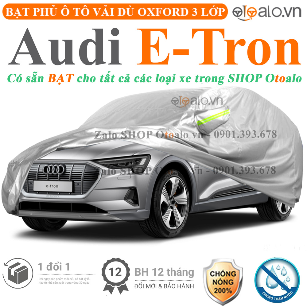 Bạt che phủ xe Audi E-Tron 3 lớp cao cấp - OTOALO Bạt che phủ xe Audi E-Tron 3 lớp cao cấp - OTOALO