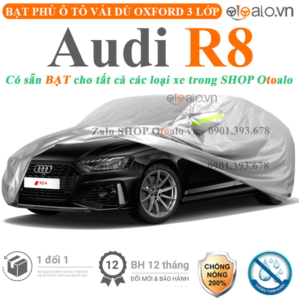 Bạt che phủ xe Audi R8 3 lớp cao cấp - OTOALO Bạt che phủ xe Audi R8 3 lớp cao cấp - OTOALO