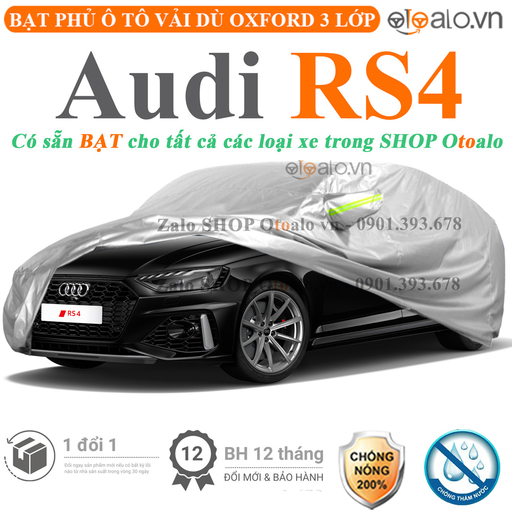 Bạt che phủ xe Audi RS4 3 lớp cao cấp - OTOALO Bạt che phủ xe Audi RS4 3 lớp cao cấp - OTOALO