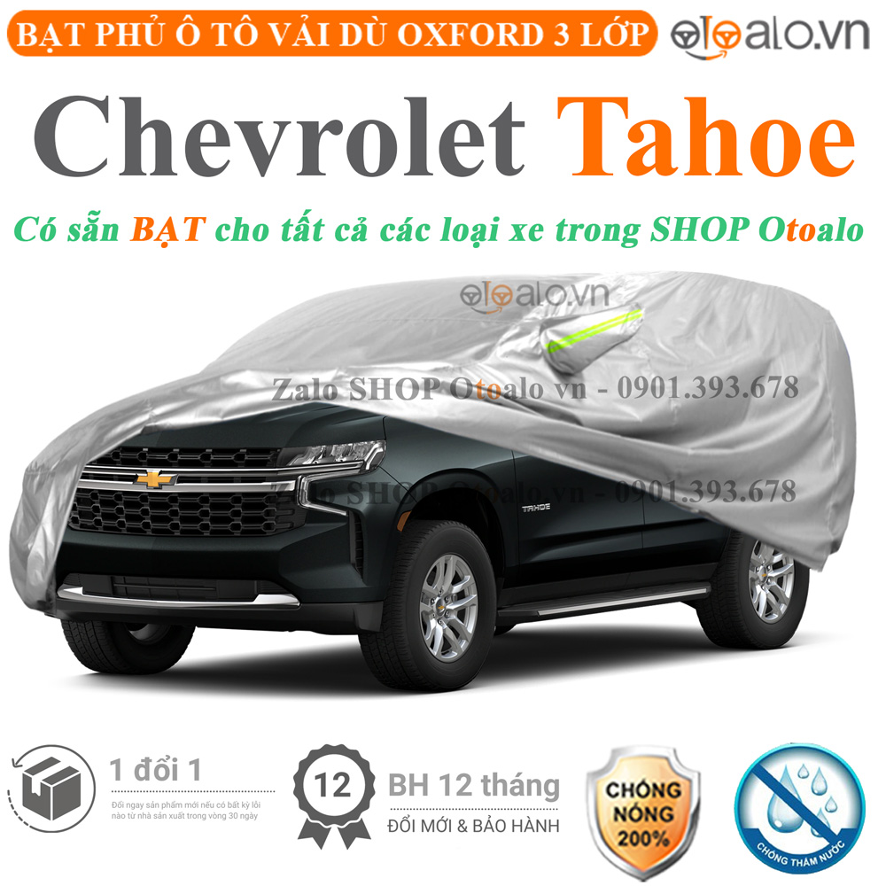 Bạt che phủ xe Chevrolet Tahoe 3 lớp cao cấp - OTOALO Bạt che phủ xe Chevrolet Tahoe 3 lớp cao cấp - OTOALO