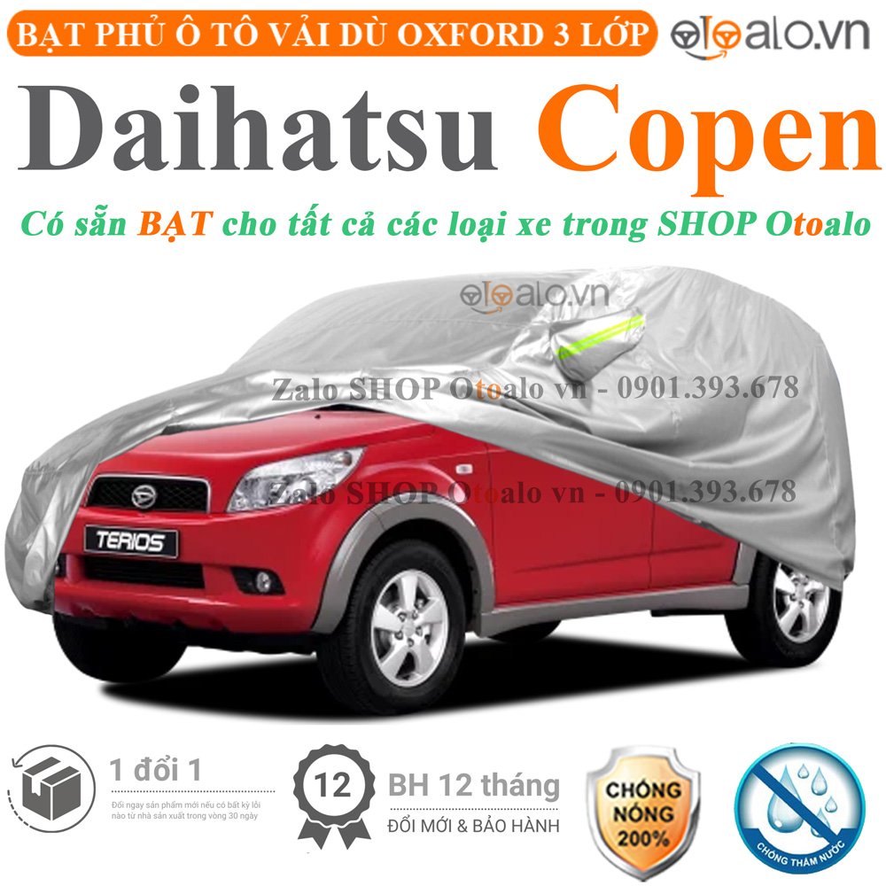 Bạt che phủ xe Daihatsu Copen 3 lớp cao cấp - OTOALO Bạt che phủ xe Daihatsu Copen 3 lớp cao cấp - OTOALO