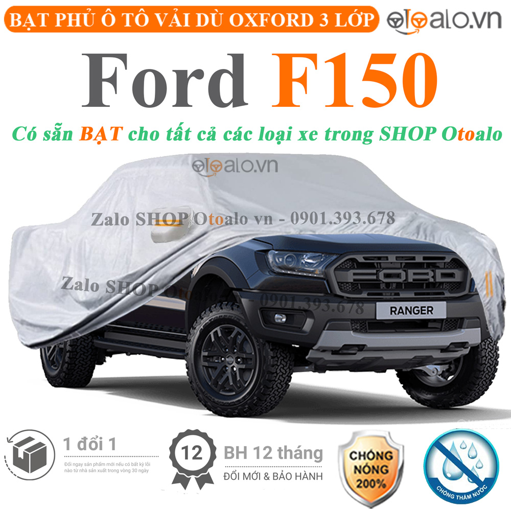 Bạt che phủ xe Ford F150 3 lớp cao cấp - OTOALO Bạt che phủ xe Ford F150 3 lớp cao cấp - OTOALO
