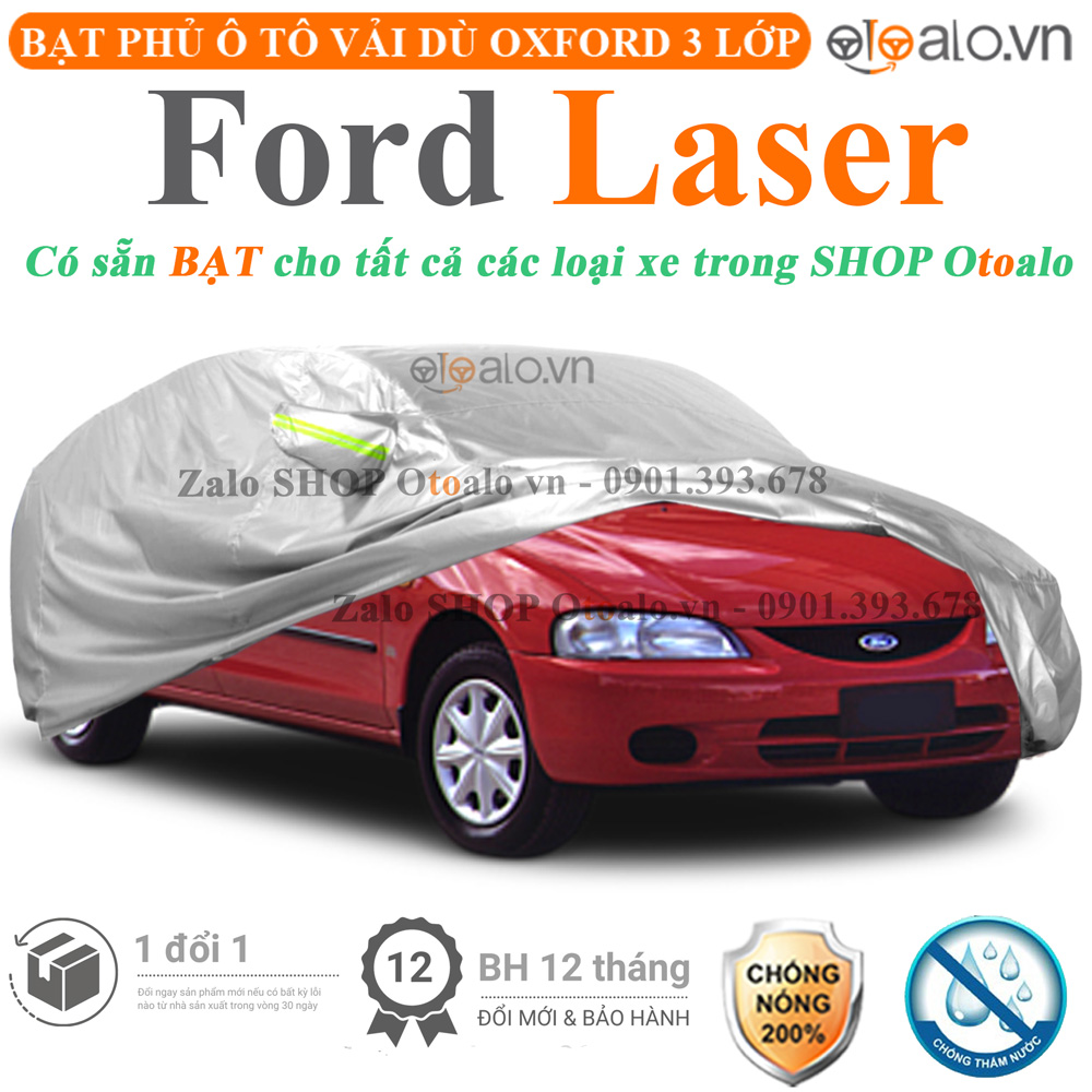 Bạt che phủ xe Ford Laser 3 lớp cao cấp - OTOALO Bạt che phủ xe Ford Laser 3 lớp cao cấp - OTOALO