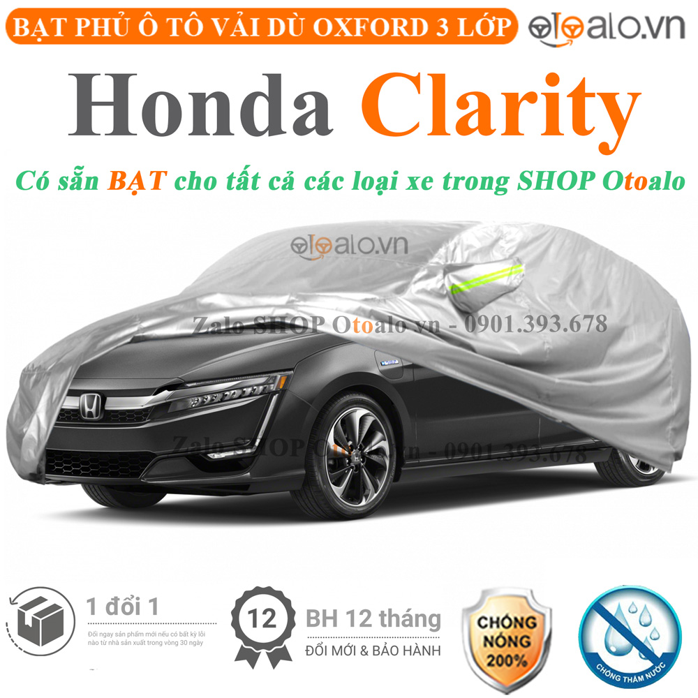 Bạt che phủ xe Honda Clarity 3 lớp cao cấp - OTOALO Bạt che phủ xe Honda Clarity 3 lớp cao cấp - OTOALO