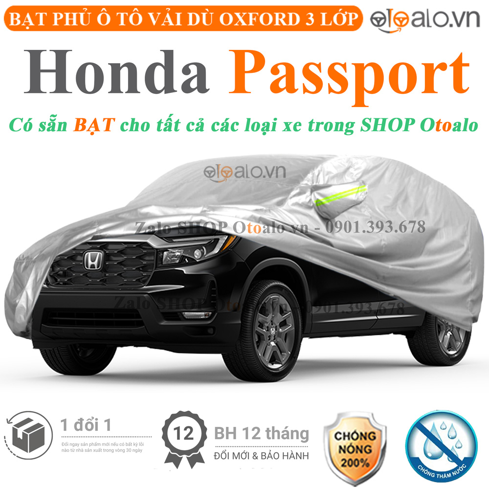 Bạt che phủ xe Honda Passport 3 lớp cao cấp - OTOALO Bạt che phủ xe Honda Passport 3 lớp cao cấp - OTOALO