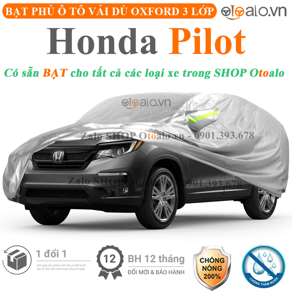 Bạt che phủ xe Honda Pilot 3 lớp cao cấp - OTOALO Bạt che phủ xe Honda Pilot 3 lớp cao cấp - OTOALO
